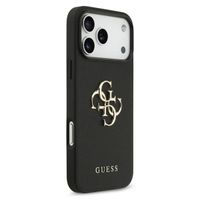 Guess Big 4G Logo Backcover Grained Apple iPhone 17 Pro Max - Zwart