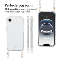 imoshion Backcover met koord + armband Apple iPhone 16e - Parels Hartjes