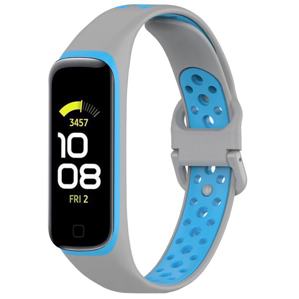 imoshion Siliconen sport bandje Samsung Galaxy Fit 2 - Grijs / Blauw