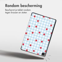 imoshion Design Trifold Bookcase Samsung Galaxy Tab A11 Plus / A9 Plus - Cherry Check
