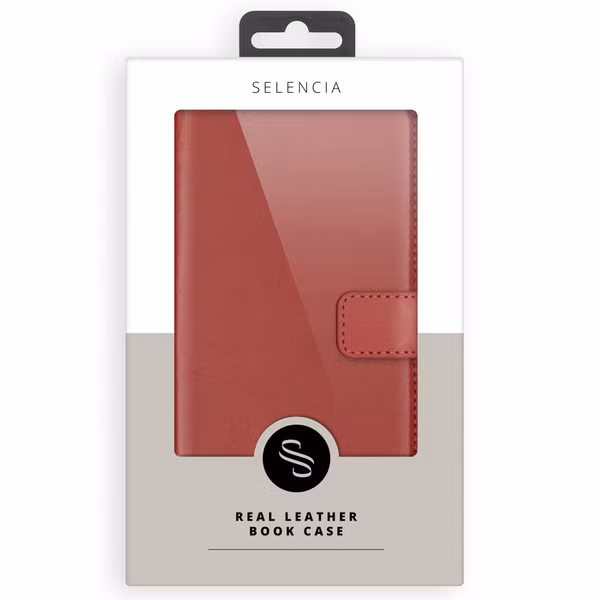Selencia Echt Leren Bookcase Samsung Galaxy S21 - Rood