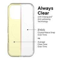 ZAGG Crystal Palace Snap Backcover MagSafe iPhone 16 Pro - Transparant