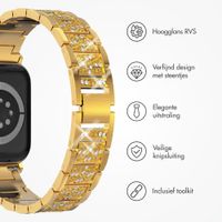 Selencia Sparkle schakelband Apple Watch Series 1 t/m 9 / SE (38/40/41 mm) | Series 10 / 11 (42 mm) - Goud