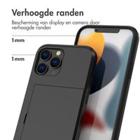 imoshion Backcover met pasjeshouder iPhone 13 Pro Max - Zwart