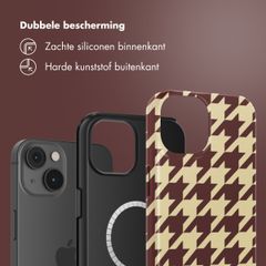 Selencia Vivid Backcover met MagSafe Apple iPhone 14 - Pied-de-Poule