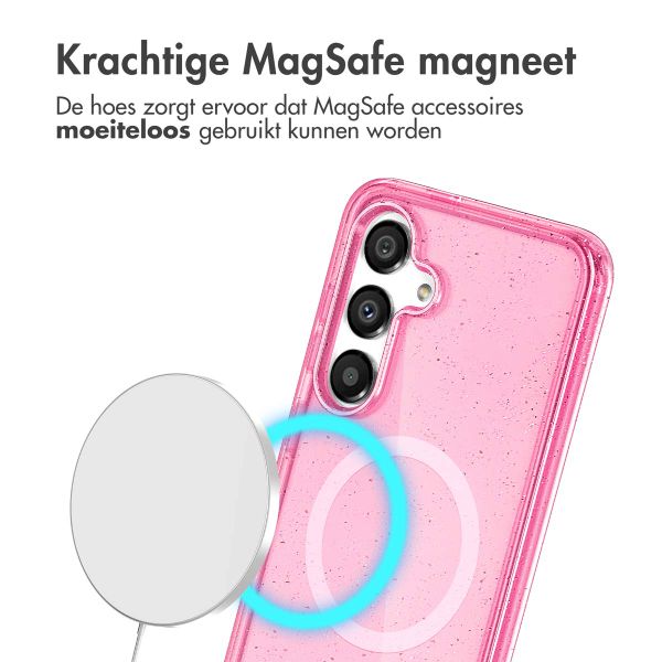 imoshion Sparkle Backcover met MagSafe Samsung Galaxy S25 - Glitter Roze