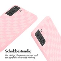 imoshion Siliconen design hoesje met koord Samsung Galaxy S21 Plus - Retro Pink