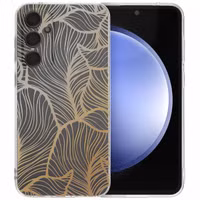 imoshion Design hoesje Samsung Galaxy S23 FE - Golden Leaves Transparant