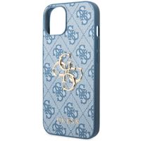 Guess 4G Metal Logo Backcover iPhone 14 - Blauw