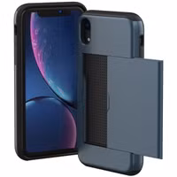 imoshion Backcover met pasjeshouder Apple iPhone Xr - Donkerblauw