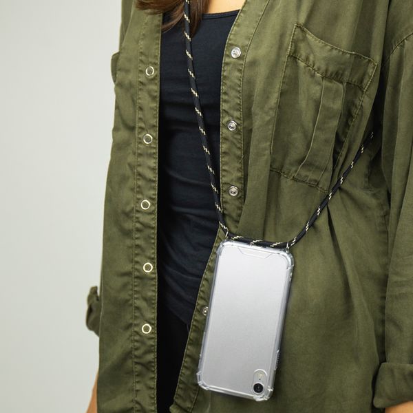 imoshion Transparante Backcover met koord Samsung Galaxy S21 Ultra - Zwart & Goud