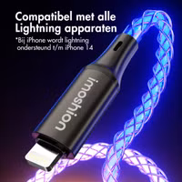 imoshion Lichtgevende Snellaadkabel RGB - USB-A naar Lightning kabel - 1 meter
