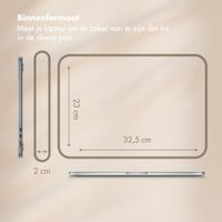 Selencia Corduroy Laptop hoes 13-14 inch - Laptopsleeve -Pistache Cream