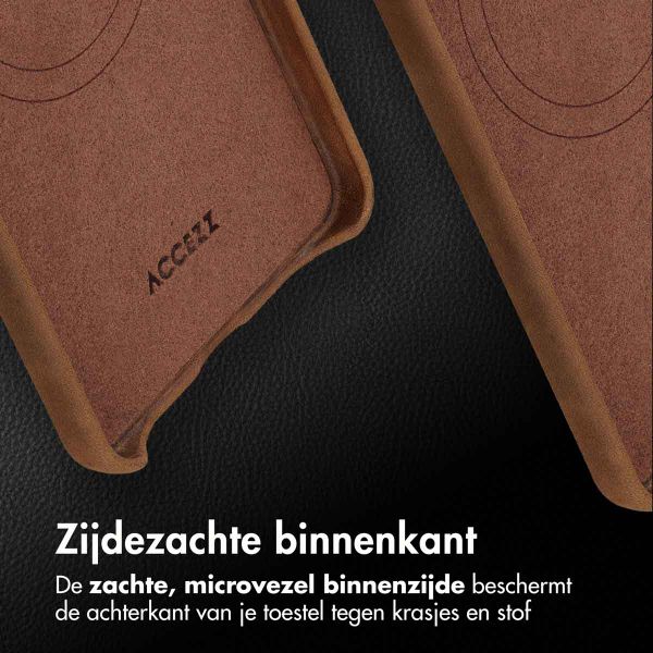 Accezz Vintage Leather Magsafe Backcover Samsung Galaxy S25 Edge - Tabacco Cognac