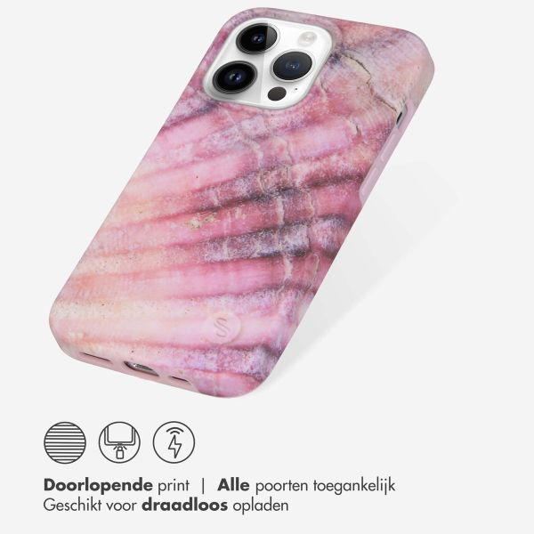 Selencia Aurora Fashion Backcover iPhone 14 Pro - Duurzaam hoesje - 100% gerecycled - Ocean Shell Purple