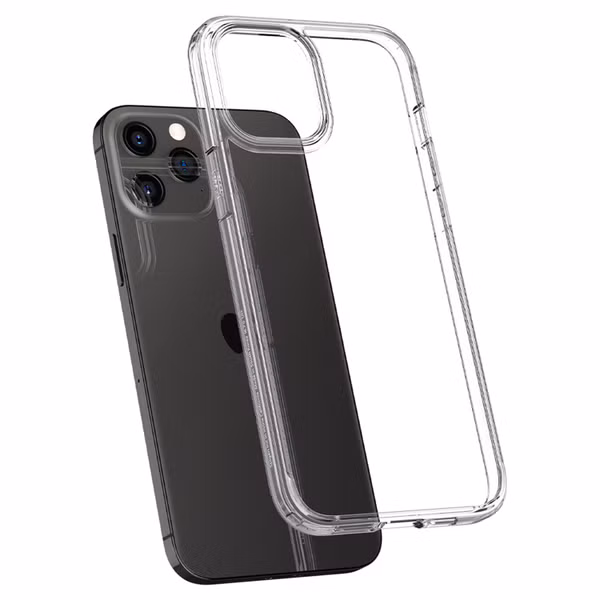 Spigen Ultra Hybrid Backcover Apple iPhone 12 (Pro) - Transparant