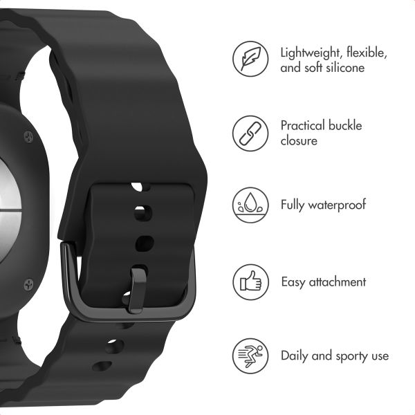 imoshion Wave Silicone Band Samsung Galaxy Watch 9 (40/44mm) / Watch 8 (40/44mm) / Classic (46mm) - Black