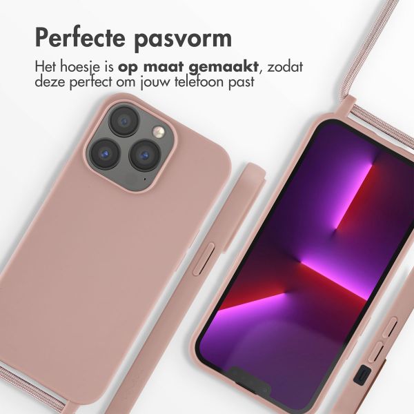 imoshion Siliconen hoesje met koord Apple iPhone 13 Pro - Sand Pink