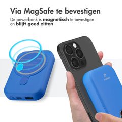 imoshion MagSafe Powerbank 10.000 mAh - Draadloze powerbank - Quick Charge en Power Delivery - Cobalt Blue