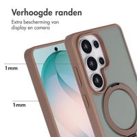 Accezz Ring Stand Backcover met MagSafe Samsung Galaxy S26 Ultra - Bruin