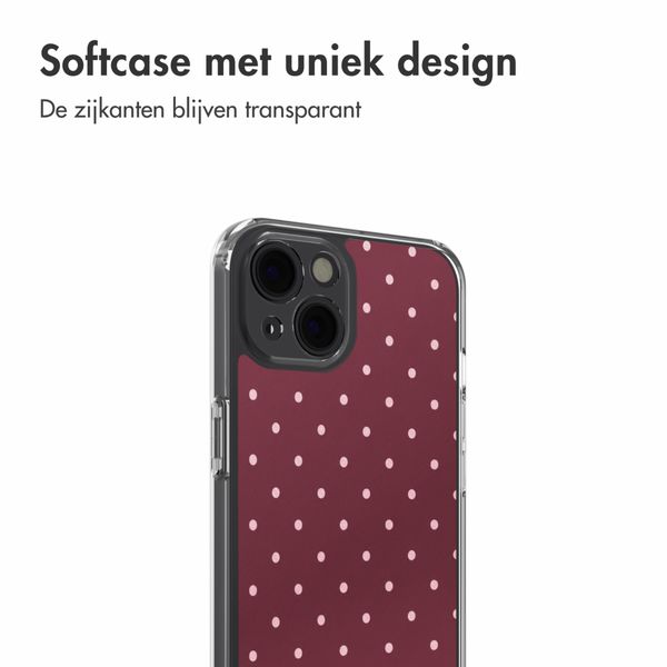 imoshion Design hoesje Apple iPhone 13 - Polka Dot Bordeaux