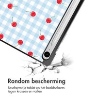 imoshion Design Trifold Bookcase Samsung Galaxy Tab S9 11.0 inch / S10 Lite / S10 FE / S9 FE 10.9 inch - Cherry Check