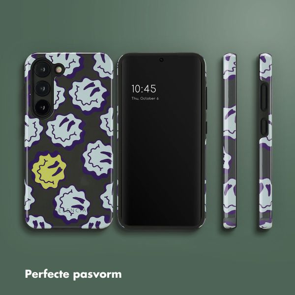 Selencia Vivid Backcover Samsung Galaxy S23 - Wavy Smiley Green