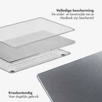 Selencia Glitter Cover voor de Apple MacBook Neo 13 inch (2026) A18 - Transparant