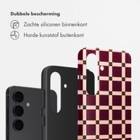 Selencia Vivid Backcover Samsung Galaxy S24 - Check This Burgundy