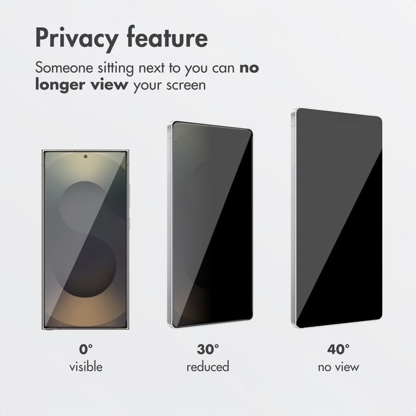 Accezz Privacy Tempered Glass Screen Protector + Applicator Samsung Galaxy S26 Ultra