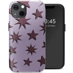 Selencia Vivid Backcover met MagSafe iPhone 13 - Stars Plum Lilac