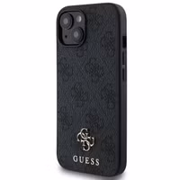 Guess 4G Metal Logo Backcover MagSafe Apple iPhone 15 - Zwart