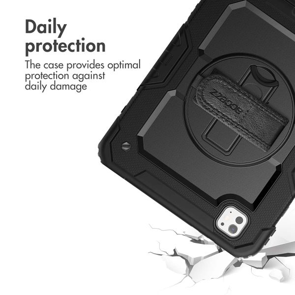 Accezz Rugged Back Cover with shoulder strap Apple iPad Pro 11 (2025) M5 / (2024) M4 - Black
