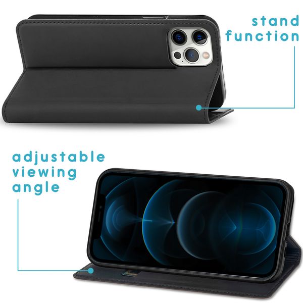 imoshion Slim Folio Bookcase iPhone 12 (Pro) - Zwart