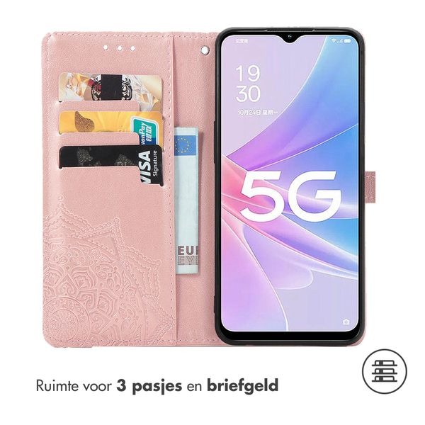 imoshion Mandala Bookcase Oppo A58 (4G) - Rosé Goud