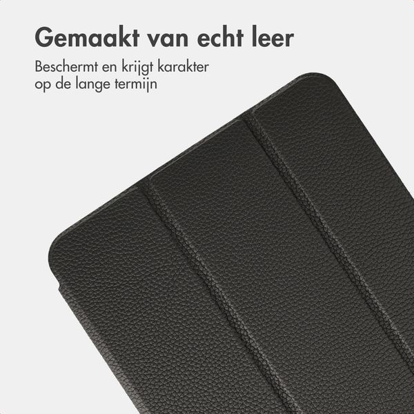 Accezz Leather Trifold Bookcase Apple iPad Pro 13 (2025) M5 / (2024) M4 - Zwart