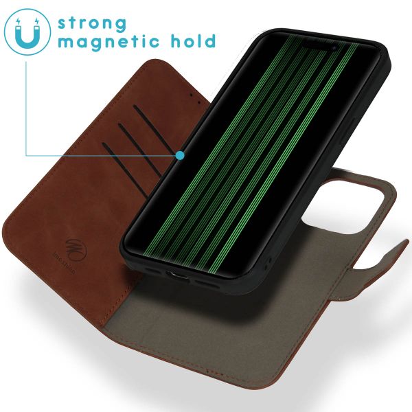 imoshion Uitneembare 2-in-1 Luxe Bookcase Apple iPhone 15 Pro Max - Bruin