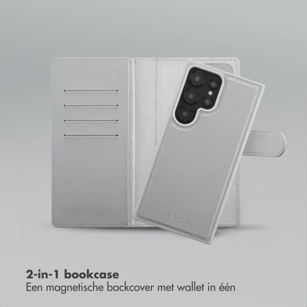 Selencia Olyn Uitneembare Bookcase met MagSafe Samsung Galaxy S24 Ultra - Grijs