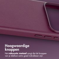 Accezz MagSafe Leather Backcover Apple iPhone 18 Pro Max / 17 Pro Max - Heath Purple