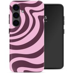 Selencia Vivid Backcover met MagSafe Samsung Galaxy S24 - Wavy Swirl Pink Plum