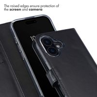 Selencia Genuine Leather Book Case Apple iPhone 16 Plus - Black
