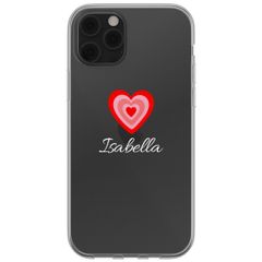 Hoesje met eigen foto en/of tekst Apple iPhone 12 (Pro) - Hartje