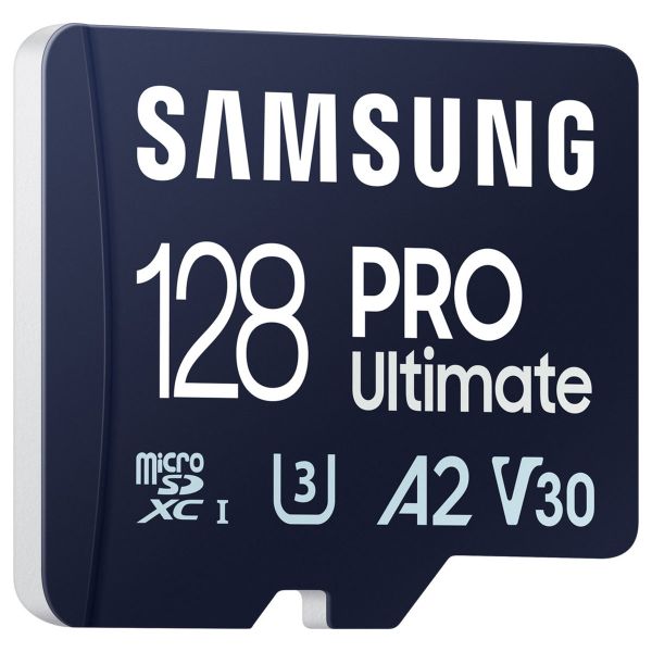 Samsung PRO Ultimate microSD - 128GB - inclusief kaartlezer - UHS-I/U3/Full HD/4K UHD