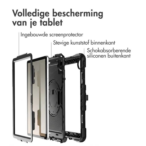 Accezz Rugged Backcover met schouderstrap Lenovo Tab M11 - Zwart
