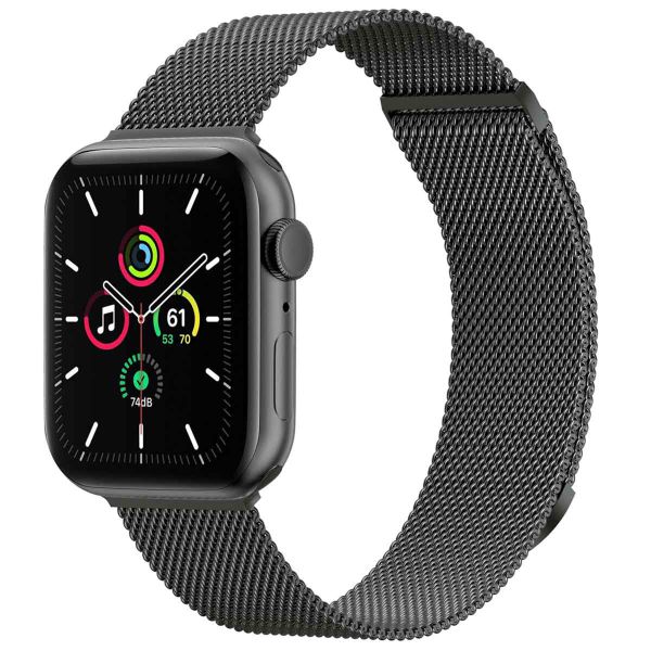imoshion Milanees magnetisch bandje Apple Watch Series 1 - 11 / SE / Ultra (44/45/46/49 mm) - Maat S - Space Grey