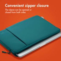 imoshion Laptop sleeve with storage pocket 13 inch - Petrol Green