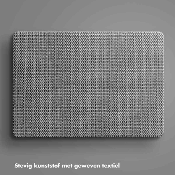 Selencia Geweven Cover voor de MacBook Pro 16 inch (2021 / 2023 M3 chip / 2024 M4 chip) - A2485 / A2780 / A2991 / A3186 / A3403 - Grijs