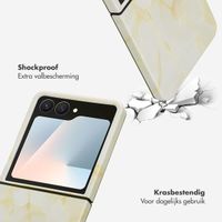 Selencia Vivid Backcover Samsung Galaxy Z Flip 7 - Golden Beige Marble