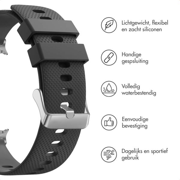 imoshion Flexibel Siliconen bandje Samsung Galaxy Watch 8 (Classic) - 40 / 44 / 46mm - Zwart