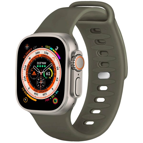 imoshion Siliconen bandje Apple Watch Series 1-10 / SE / Ultra (2) - 42/44/45/46/49 mm - Olijfgroen